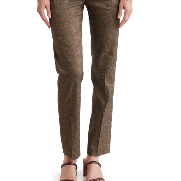 Theory Treeca Linen Blend Pants Size 0 - Picture 3 of 8